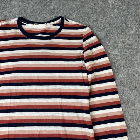 MARINE LAYER Marla Striped Top Women’s Small T-Shirt Multicolor Striped Cotton - Picture 2 of 7